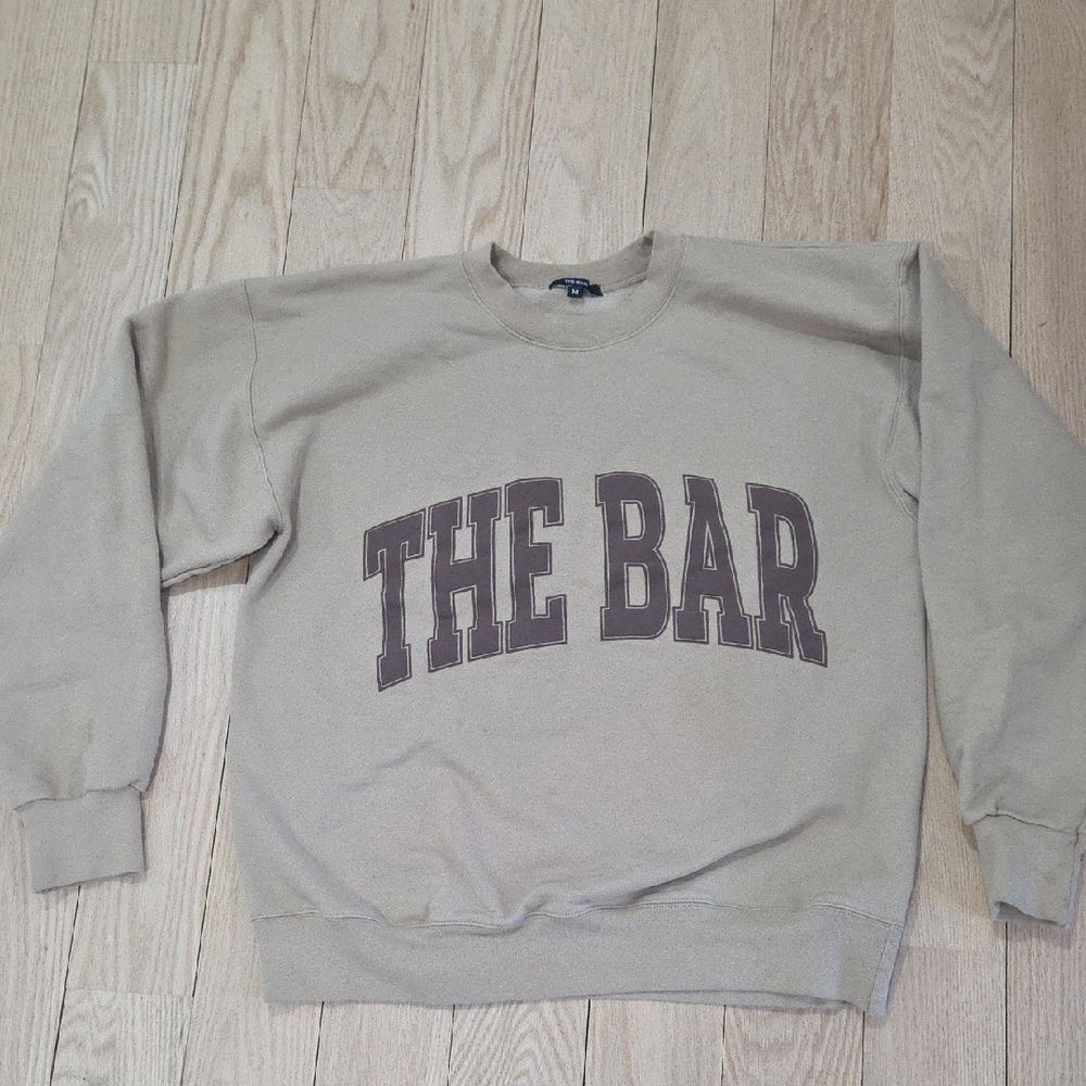 Crewneck Sweatshirt "THE BAR" - Tan